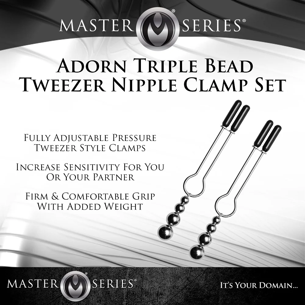 Adorn Triple Bead Nipple Clamps - Image 3