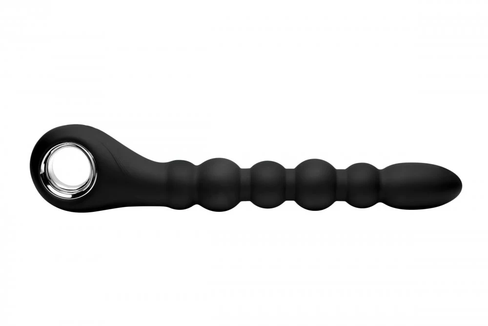 Dark Scepter 10X Vibrating Silicone Anal Beads - Image 3