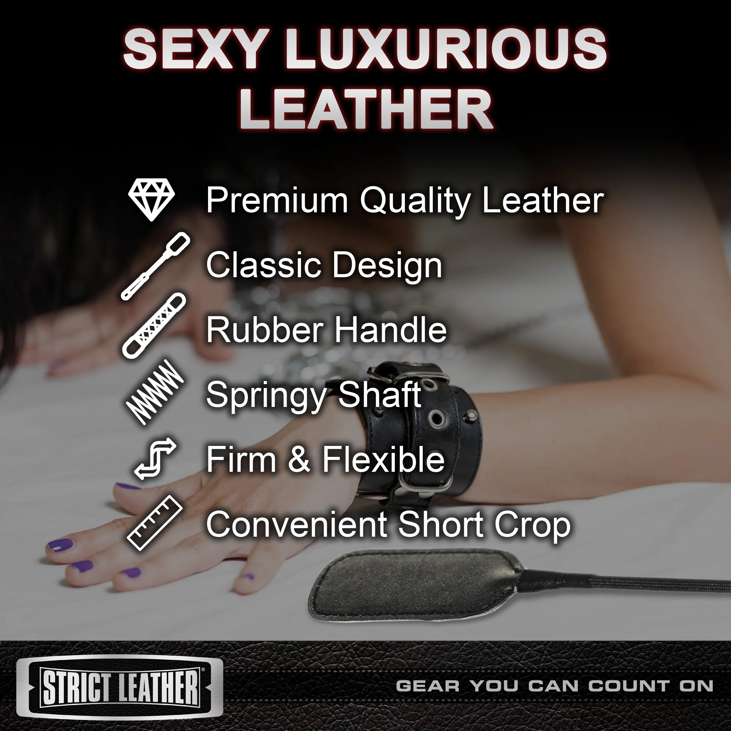 Leather Short Riding Crop - Image 5