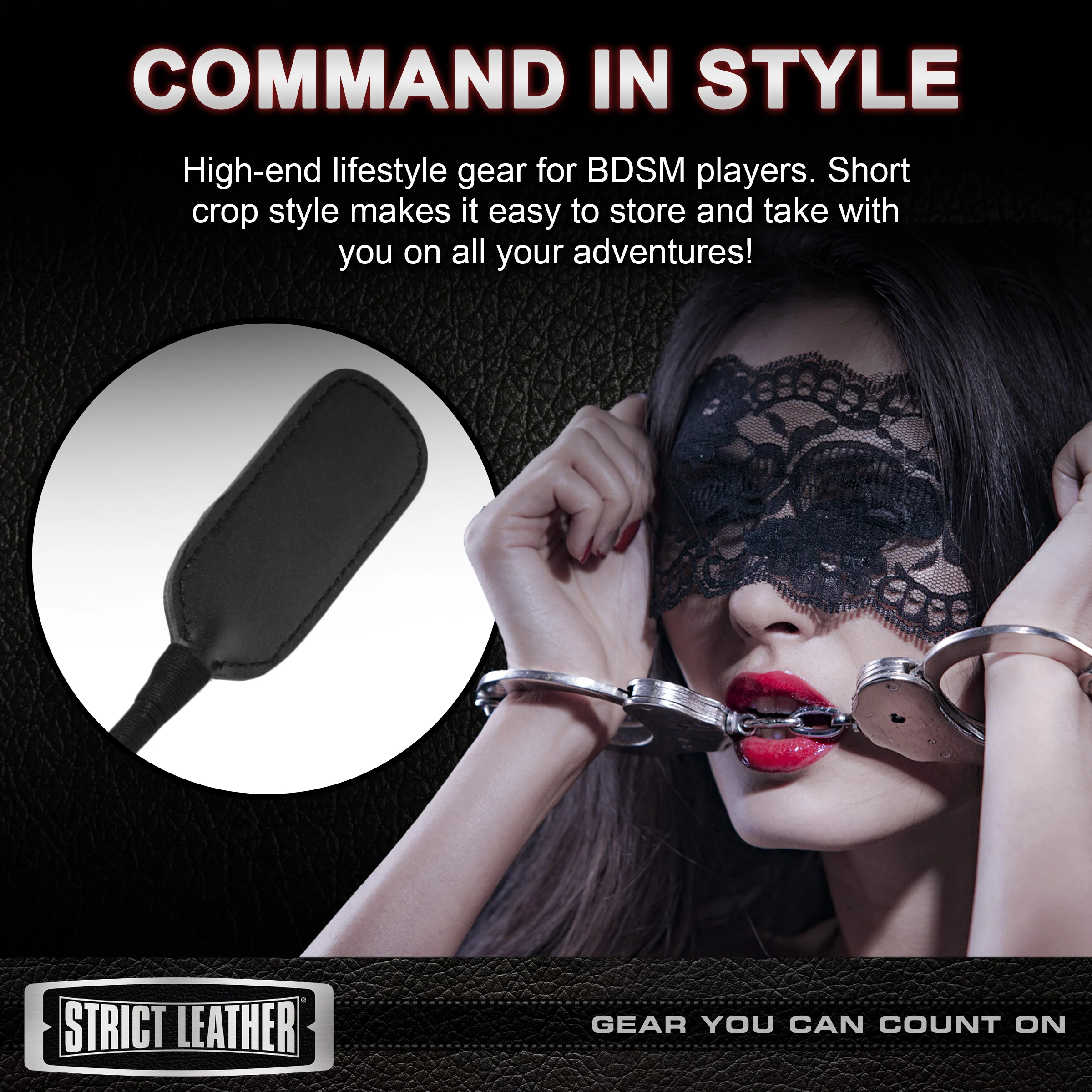Leather Short Riding Crop - Image 6